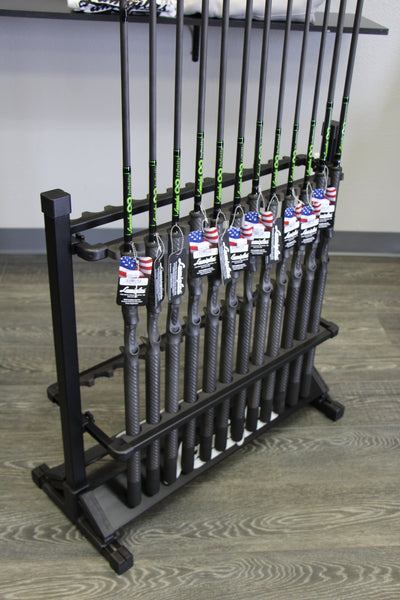 AIRKOUL 24-rod Fishing Pole Holder Storage Rack Portable Aluminum Fishing  Rod Stand Rack