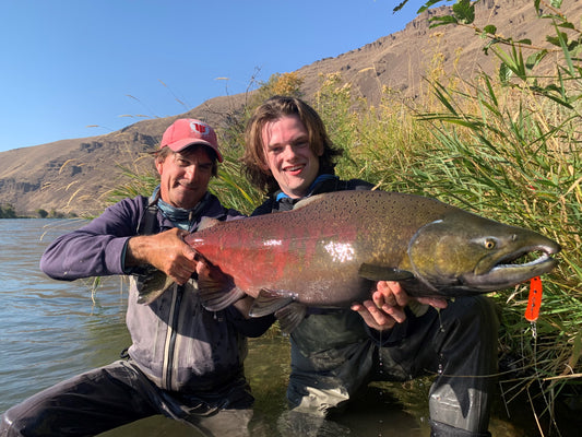 Brad Staples and Jackson Posey, Fall Chinook, October 2022